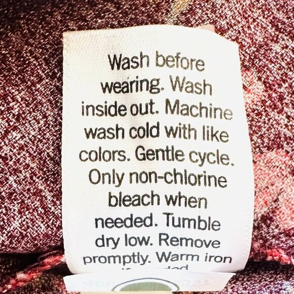 NWT SONOMA Women Long Sleeve Keyhole Neck Pullover Red Floral Shirt Plus Sz 2X - Picture 12 of 12